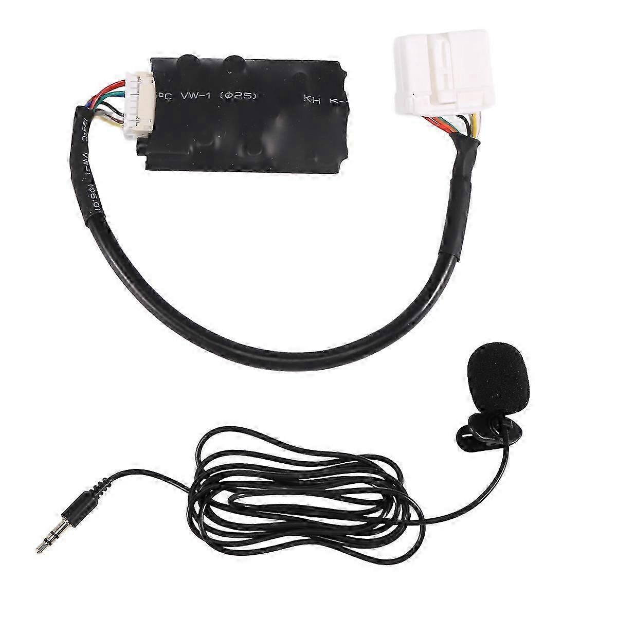 Car Radio Audio Adapter Bluetooth Aux Cable Microphone Handsfree