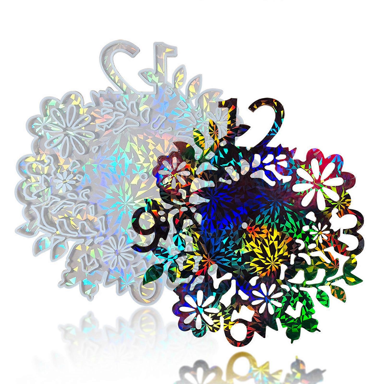 Flower Clock Silicone Mold Beautiful Clock Decorations with Multiple Flower Patterns Great for DIY Craft Workshops and Handmade Gifts  S