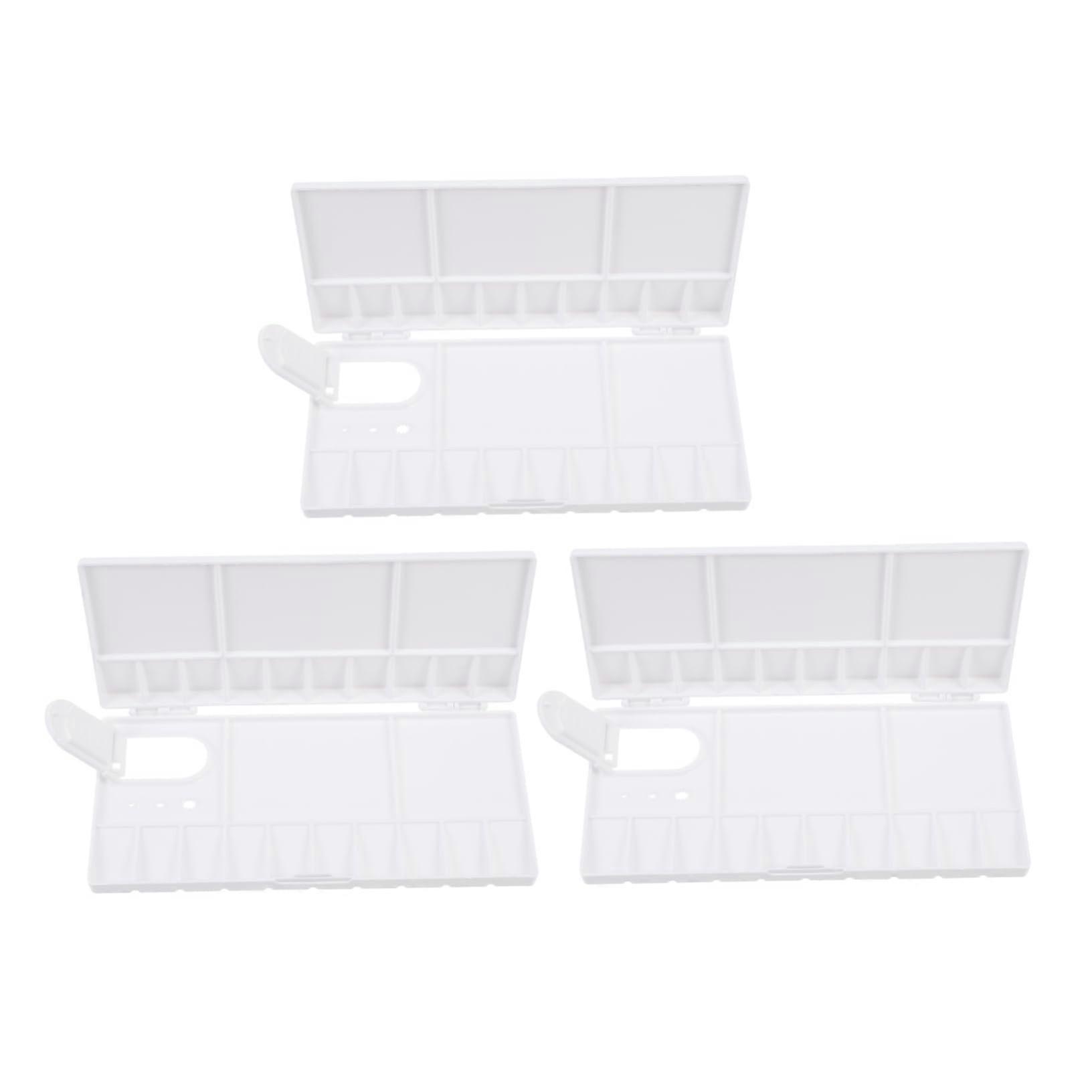 Watercolor Palette 3pcs Pigment Tray Mixing Paint Box for and Adults