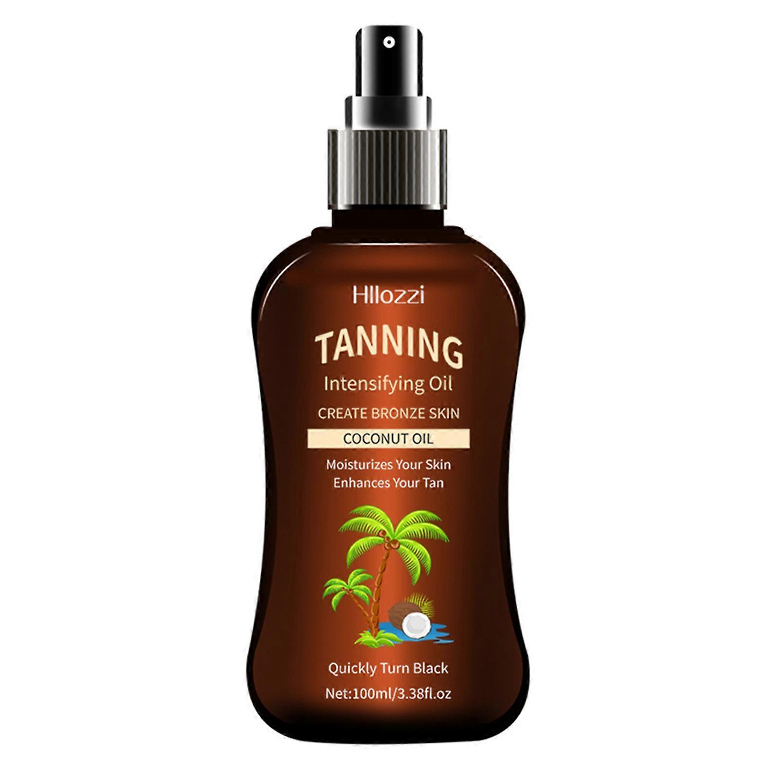 Waterproof Coconuts Self Tanner Oil for Fast Dark Bronzing Sun-Kissed Glowing Skin for All Skin Types