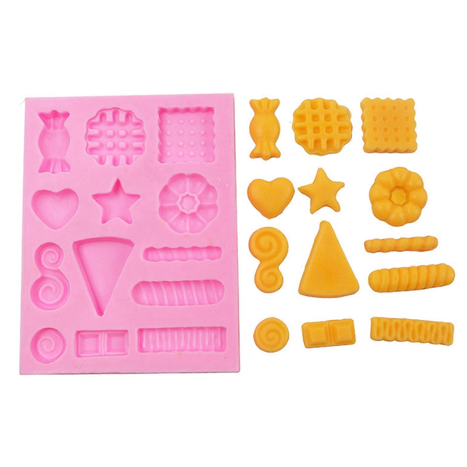 Silicone Mousse Mould Cookie Candy Shape Silicone Material Candy Molds Chocolate Mold Baking Accessories for Baking Cake  Pink