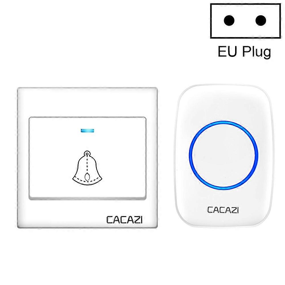 CACAZI H10 1 For 1 Wireless Smart Doorbell without Battery, Plug:EU Plug