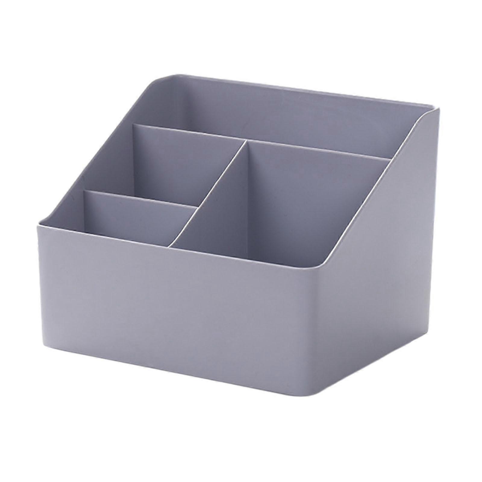 Desktop Storage Box Cosmetic Storage Case Desk Organization with 4 Compartments