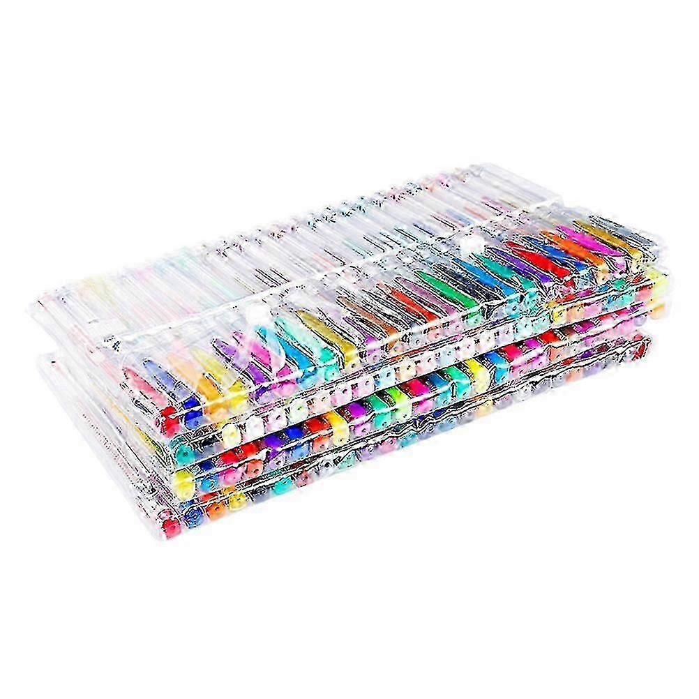 100 Pcs Colored Gel Pen Set with Neon Color Writing Accessories for Creative Coloring and Art Projects