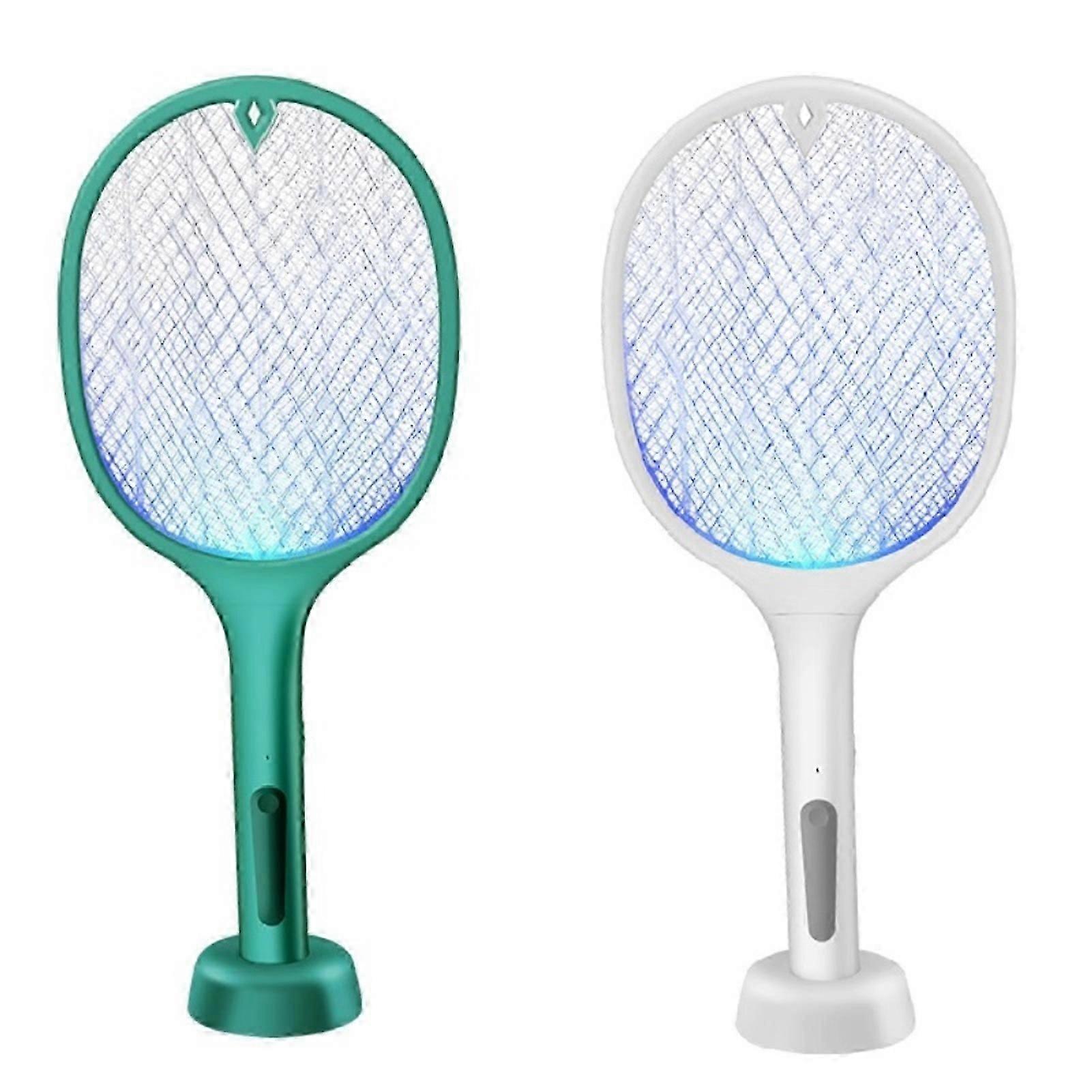 Rechargeable Electric Mosquito Fly Swatter Zapper Racket Bug Insect Killer Lamp