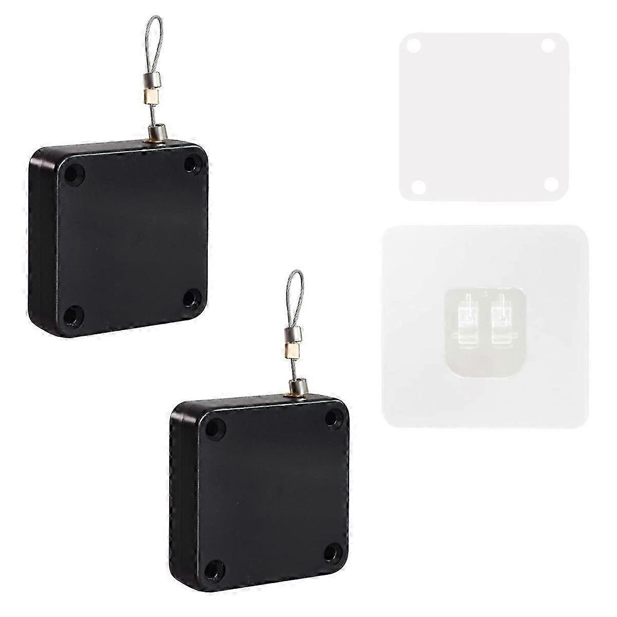 2 Pack Punch-Free Automatic Door Closer, Closer with Tunnel Pull, for Ho