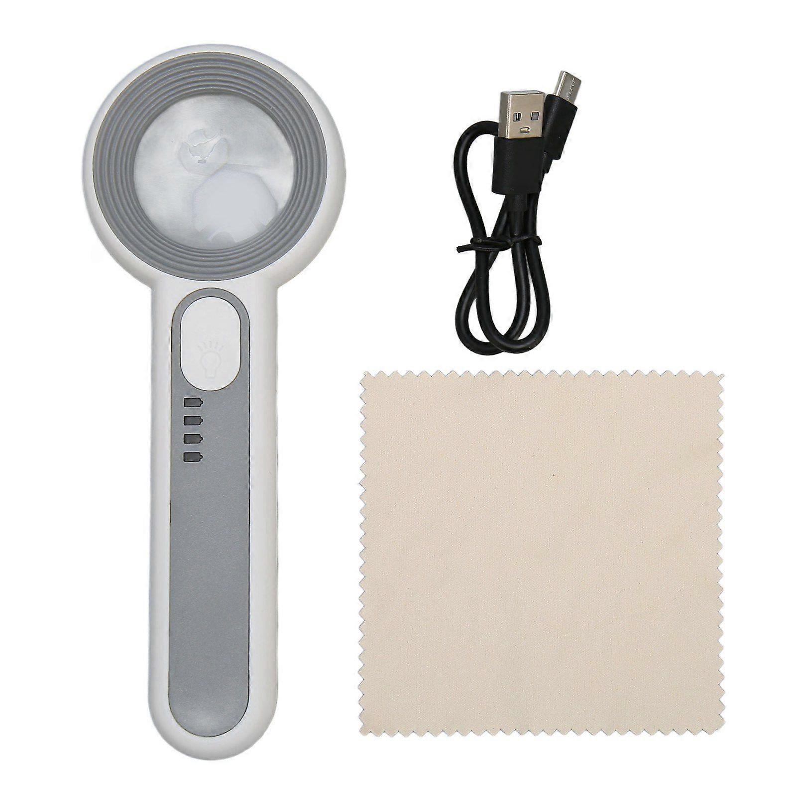 2025 Latest Model  Handheld Magnifying Glass 11X Touch Button Rechargeable 3