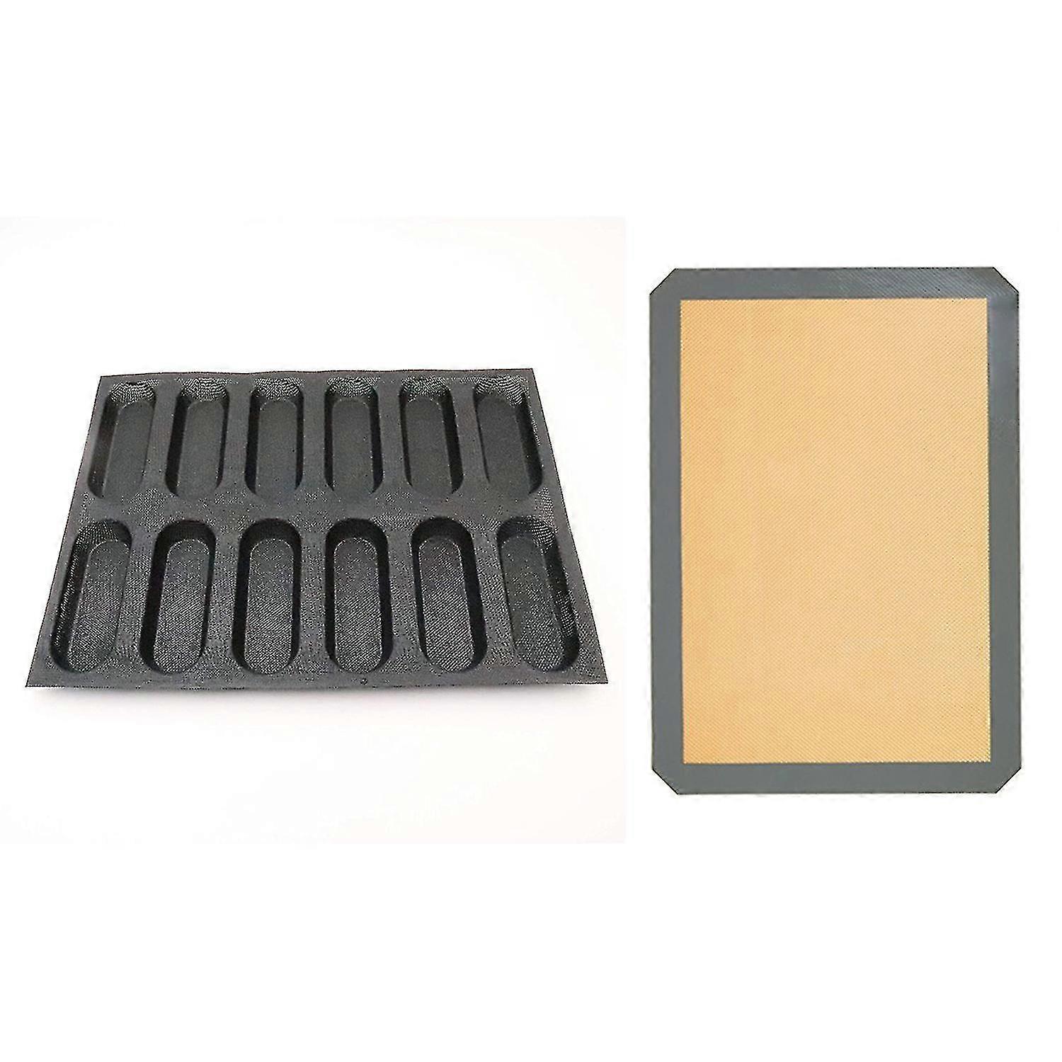 2025 1 Stück wiederverwendbare Silic Ba Matte 30 x 20cm 1x Silic Baguette Pan-non