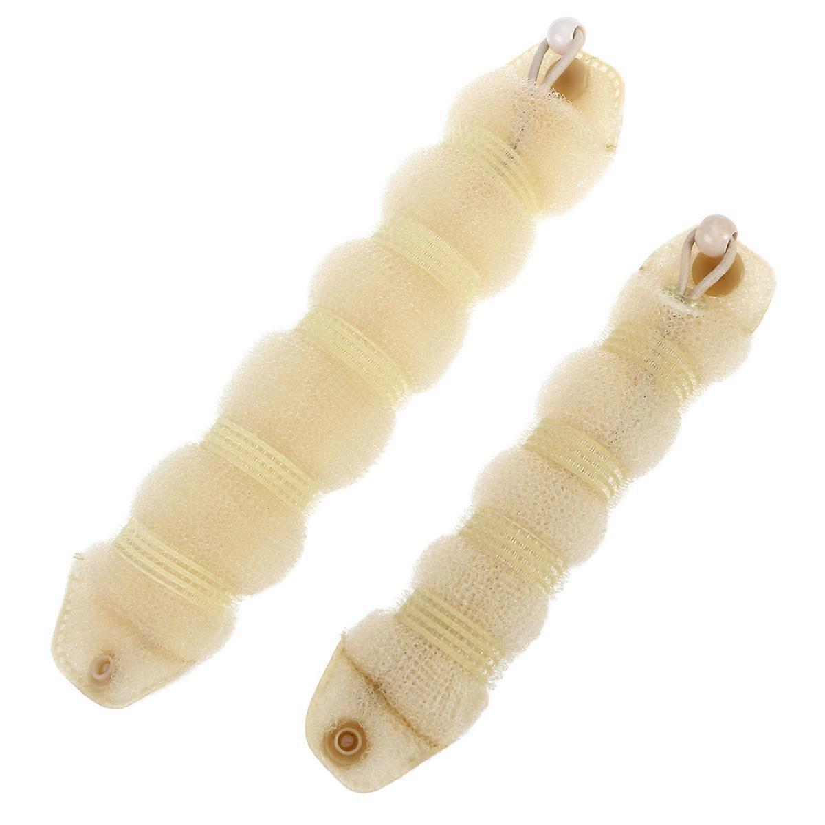 French Twist Bun Maker Hair Bun Styler Accessories Volume Addition Fullness Enhancement 2Pack Beige Color