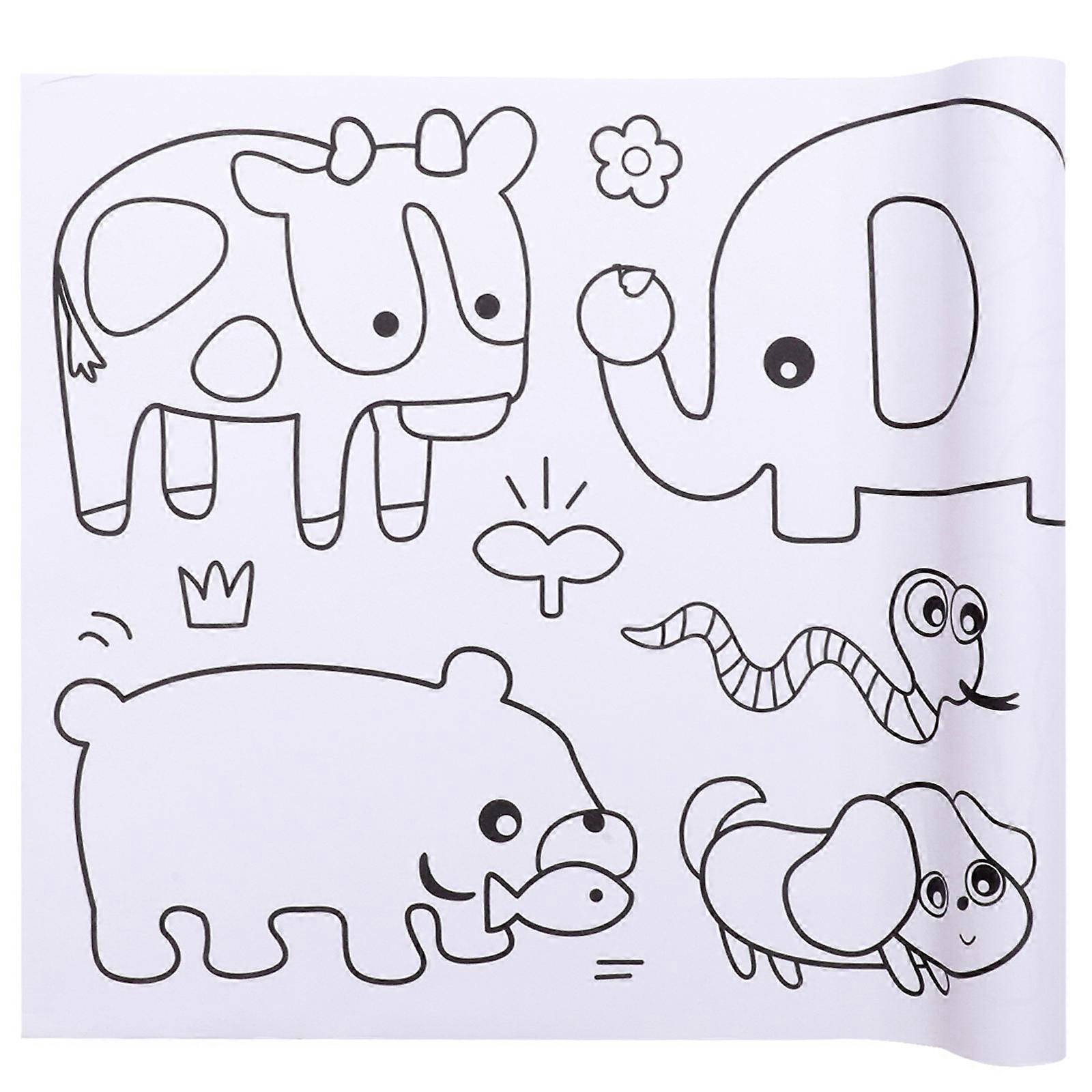 Kids Coloring Paper Childrens Painting Scroll Hand Eye Coordination Exercise Parent-Child Activities 300X30Cm 1Pcs