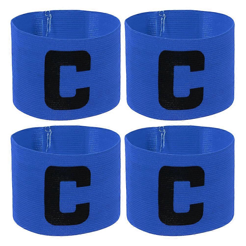Captains Armband Soccer Team Captain Mark Band for Training Adjustable Sports Style 15.92X2.75X0.04in 4Pcs