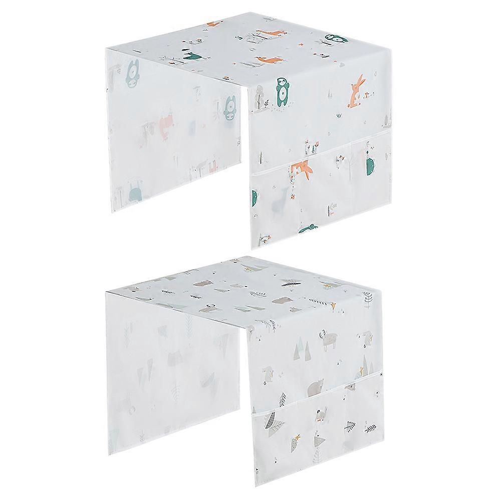 Dustproof Cover for Fridge Washer and Dryer Kitchen Use Rectangular 130X54X1CM PEVA 2Pcs