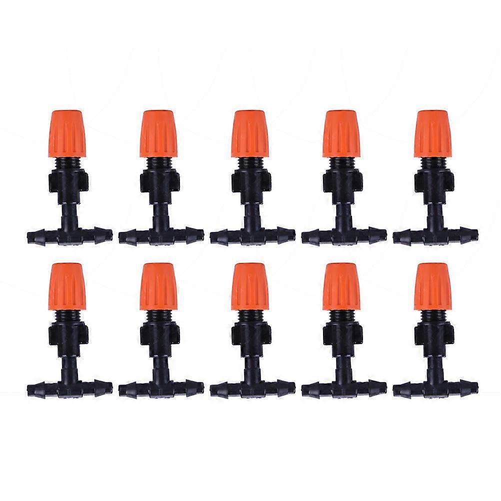 Adjustable Flow Irrigation Dripper for Garden Use Precision Watering System Orange Plastic 20pcs