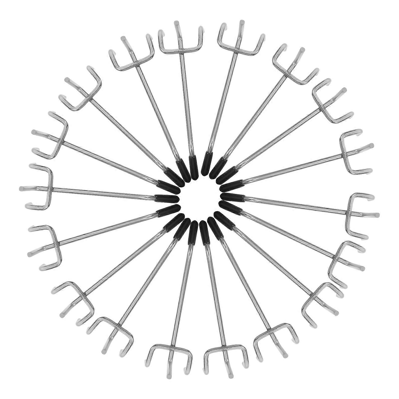 50pcs Heavy Duty Metal Pegboard Hooks for Tool, Utility & Storage Use in Garage, Home, Supermarket & Warehouse