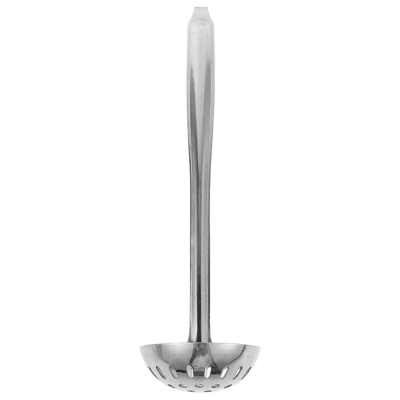 Stainless Steel Skimmer Ladle with Hook, Long Handle for Easy Serving, Straining – Ideal for Home Cooking and Buffet Events