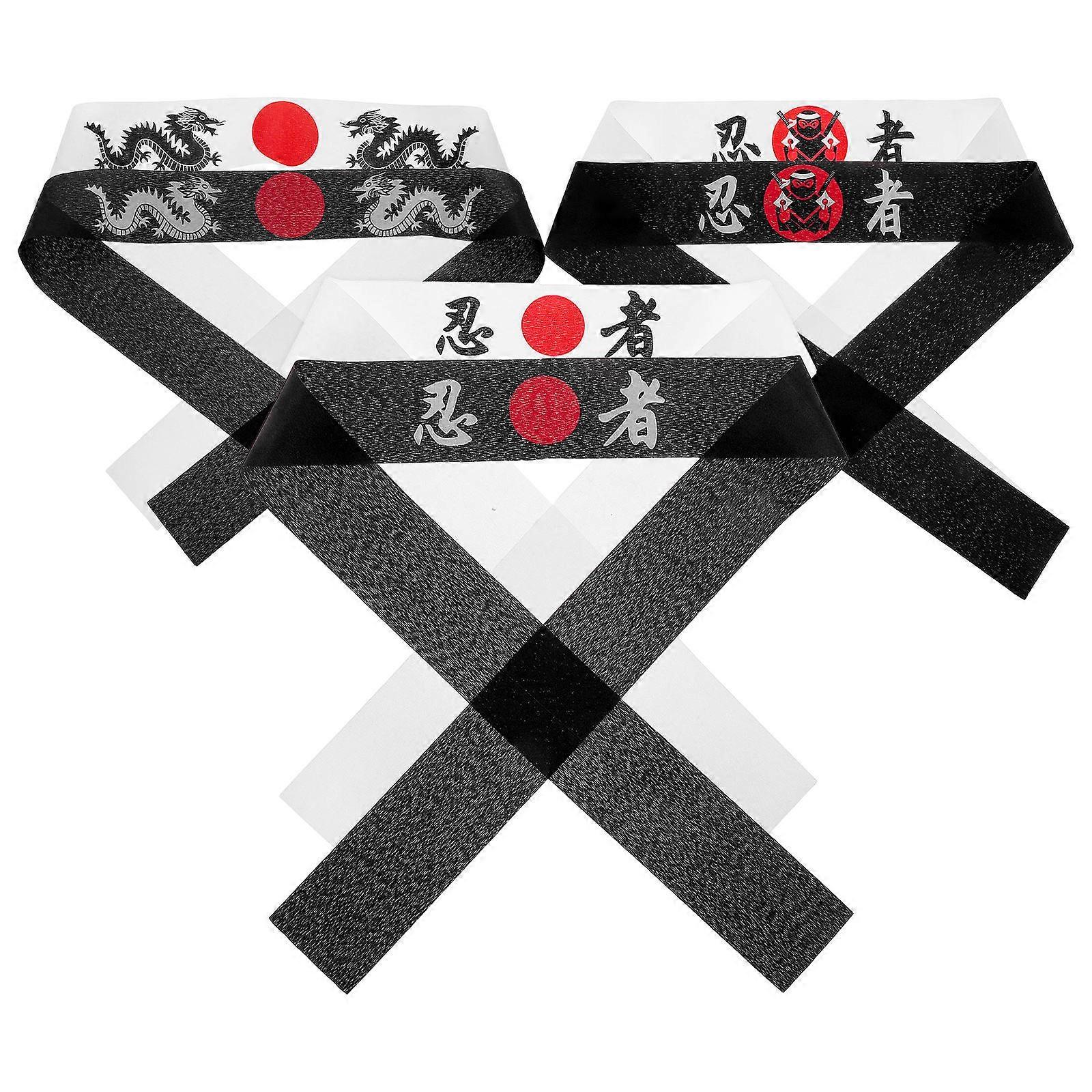 6pcs Soft Ninja Headbands Samurai Bandanas for Karate, Sports, Cooking & Themed Parties – Stylish Costume Accessories for Birthdays & Events