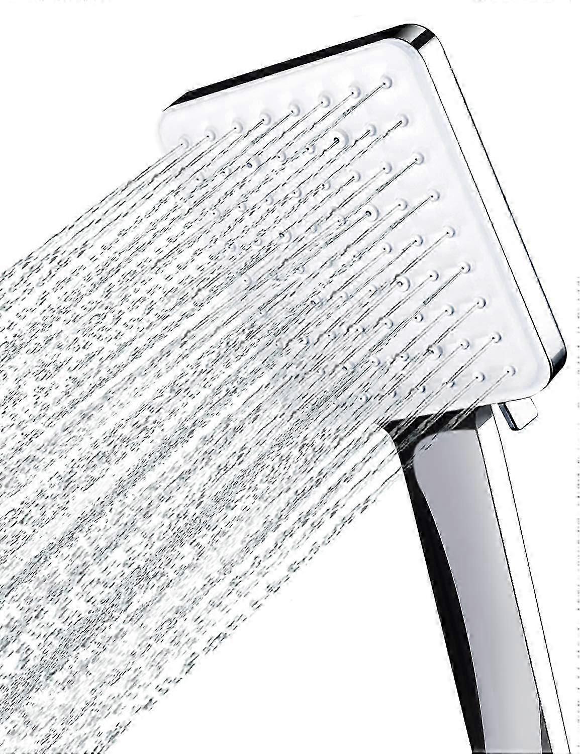High-Pressure Shower Head with 6 Jet Types - Rain Handheld Shower Water-Saving