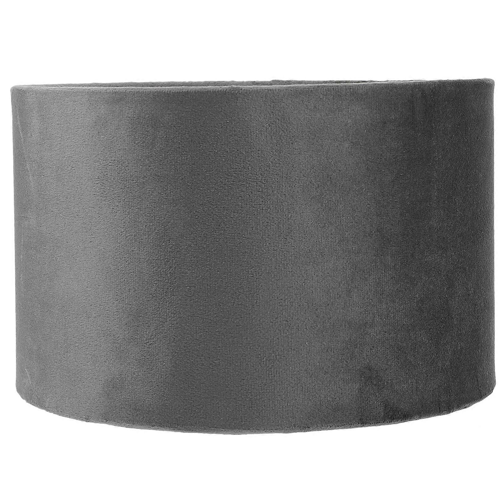 Household Lamp Shade Velvet Lampshade Dark Grey Round Decorative 8.7X8.7X5.5in 1Pcs