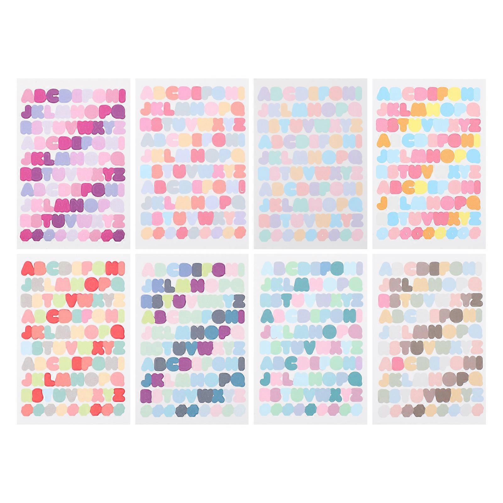 Craft Sticker Diary DIY Sticker Assorted Color 13.5X9cm Highlighting Office School 8Pcs