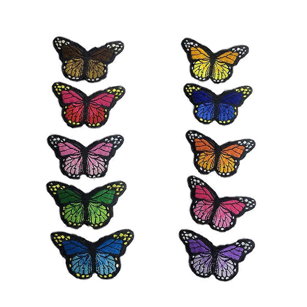 Flower Shape Cloth Embroidery Appliques Diy Design For Jackets Jeans Bags 5.3x5.2cm 10Pcs