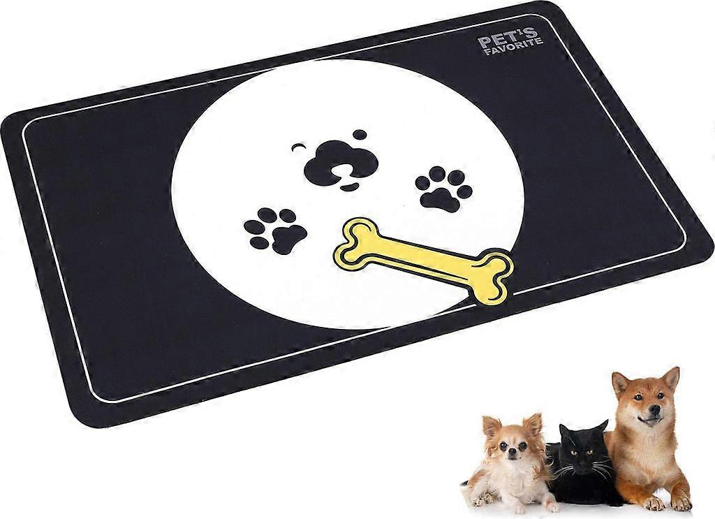 60x40cm pet bowl mat diatom mud non-slip feeding mat non-slip waterproof dog cat black