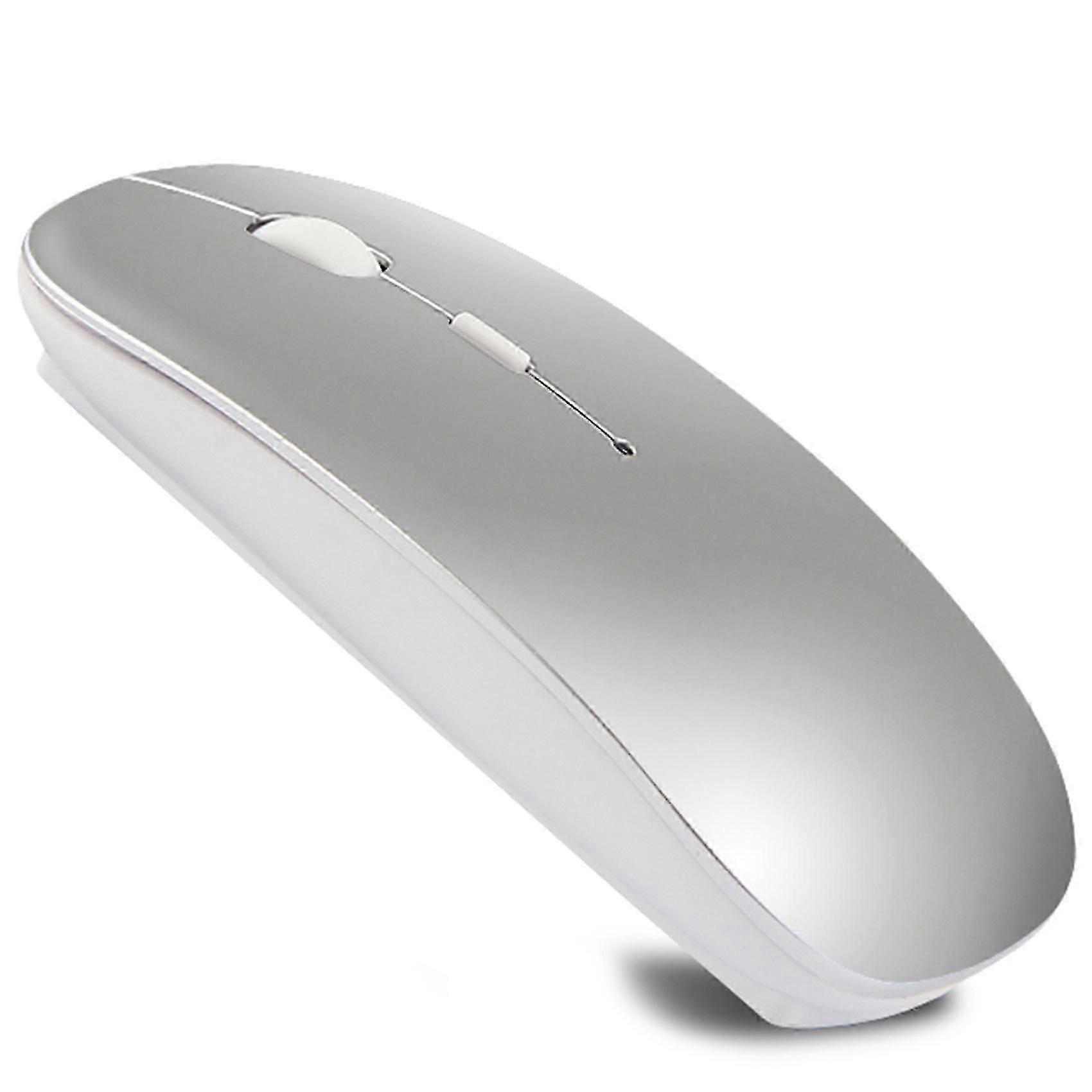 Wireless Bluetooth Mouse For Surface Go Pro X Rechargeable Silent Mouse For Surface Pro (silver)