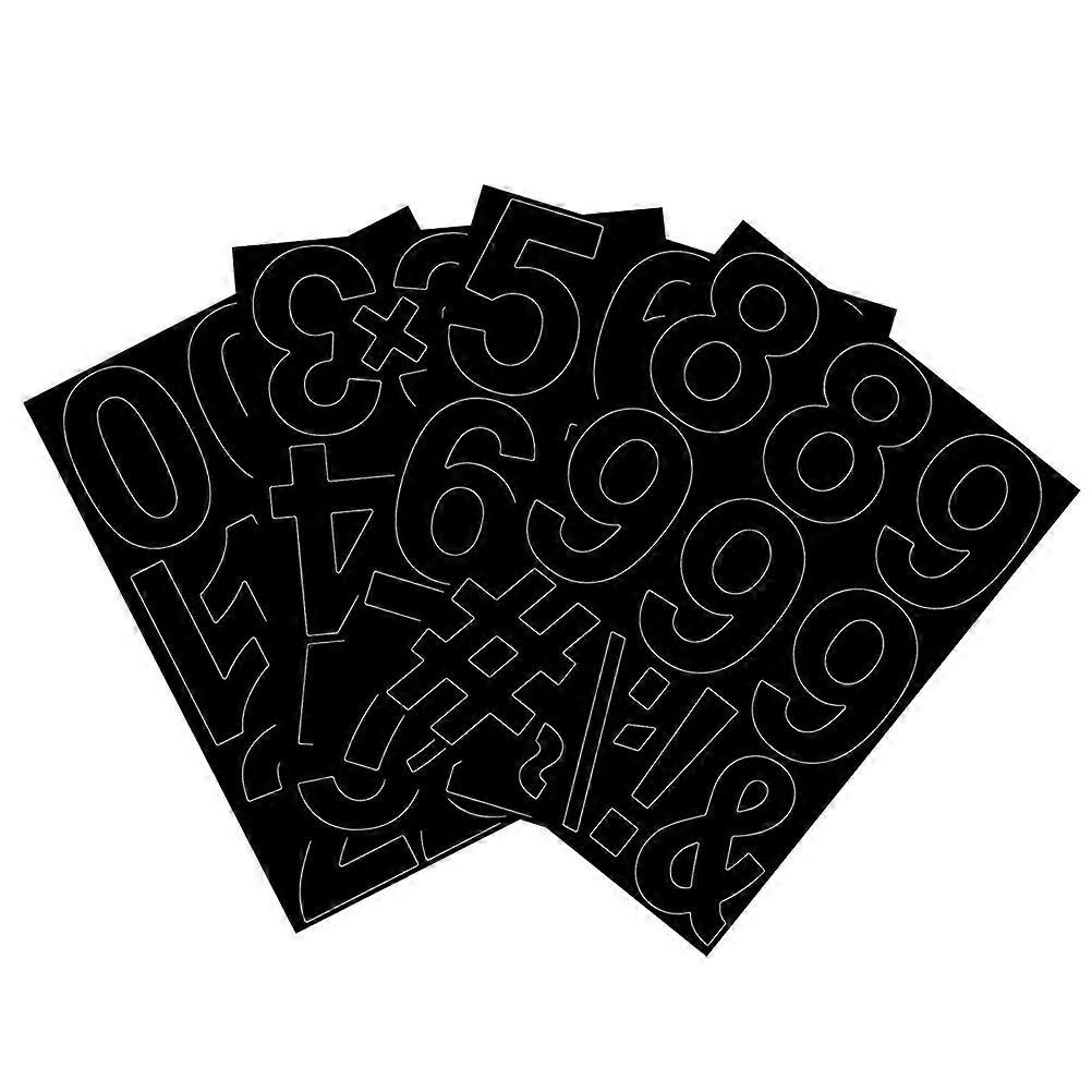 Adhesive Numbers for Mailbox Mailbox Numbers Stickers PVC for Room Number Labeling Black 29x21cm 4 Sheets