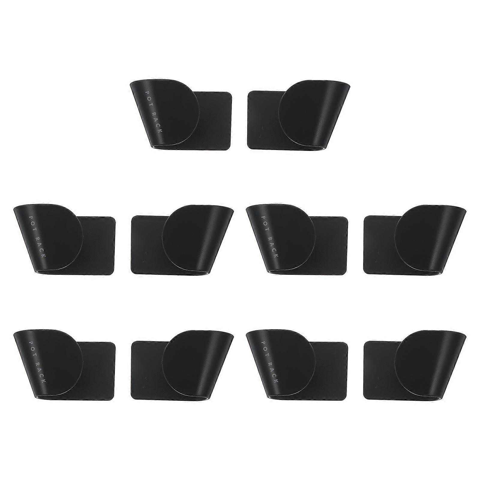 Pot Lid Bracket Wall Mounted Pot Lid Organizers Dark Green 16.5X5CM Storage for Pot Lid 5 Pairs