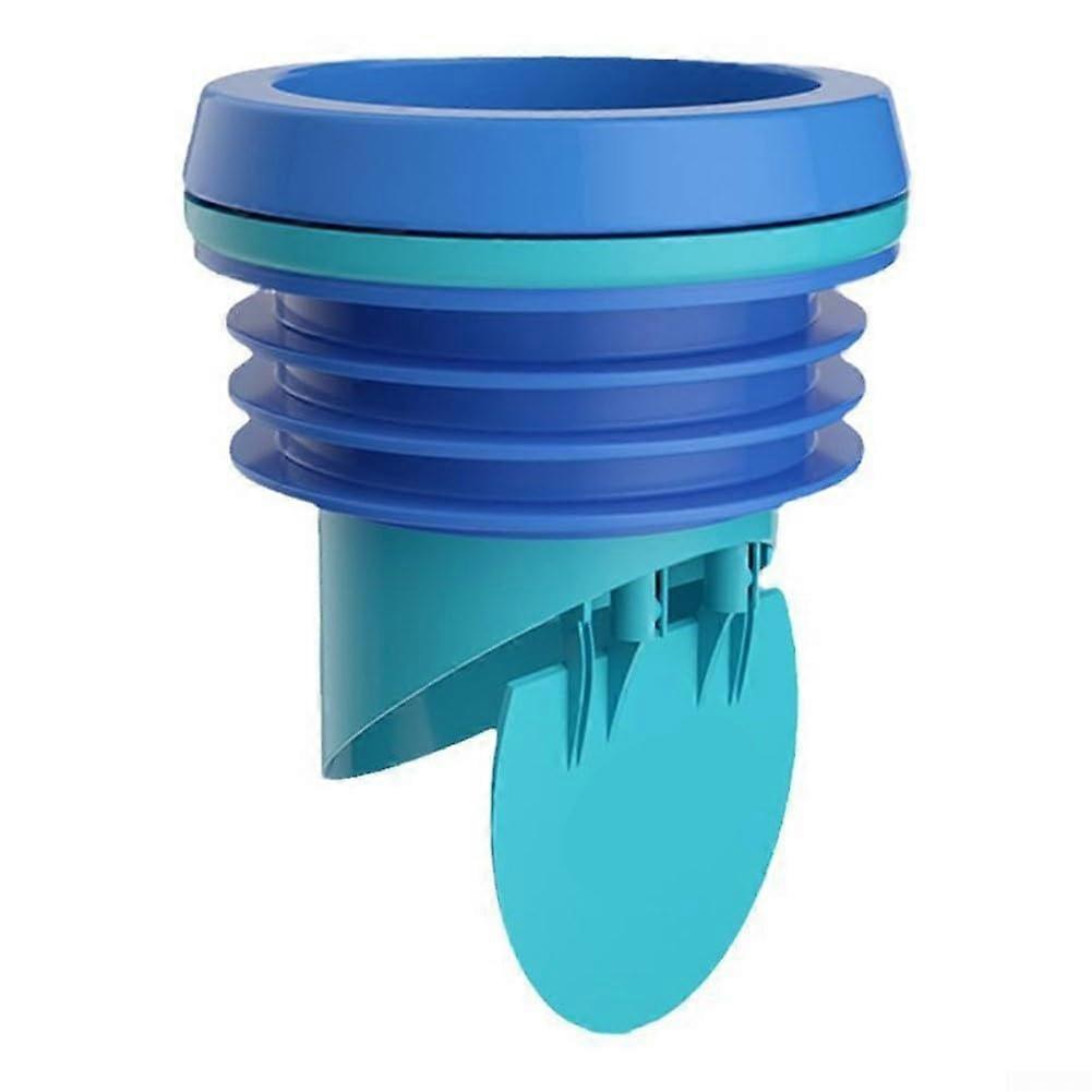 Toilet Wax Seal Ring with Backflow Prevention Valve - 110mm Toilet Flange Gasket for Waste Pipe - Blue Toilet Seal Ring