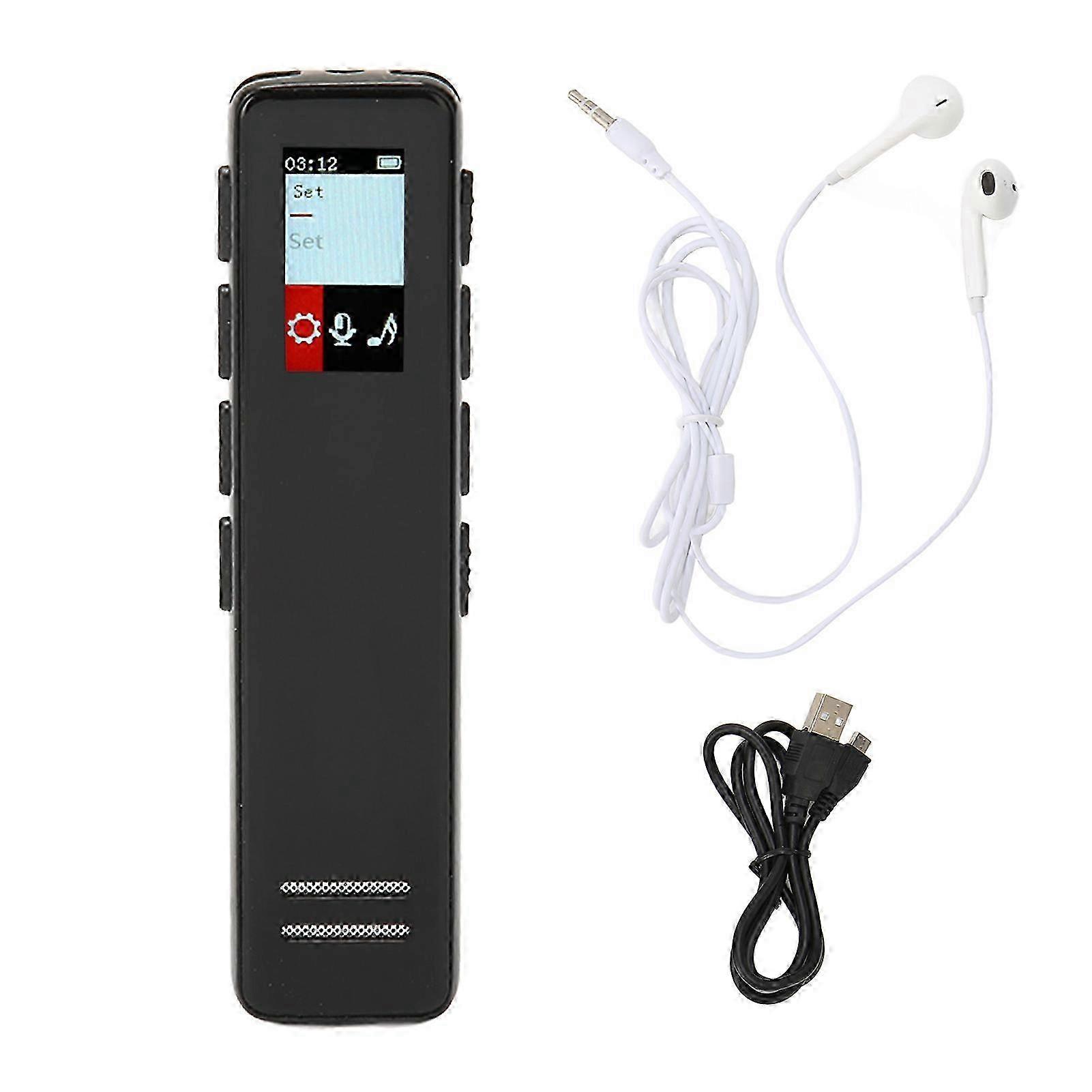 Voice Activated HD Noise Reduction MP3 Player Recording Device with Speaker for Meeting Lecture Class 32GB
