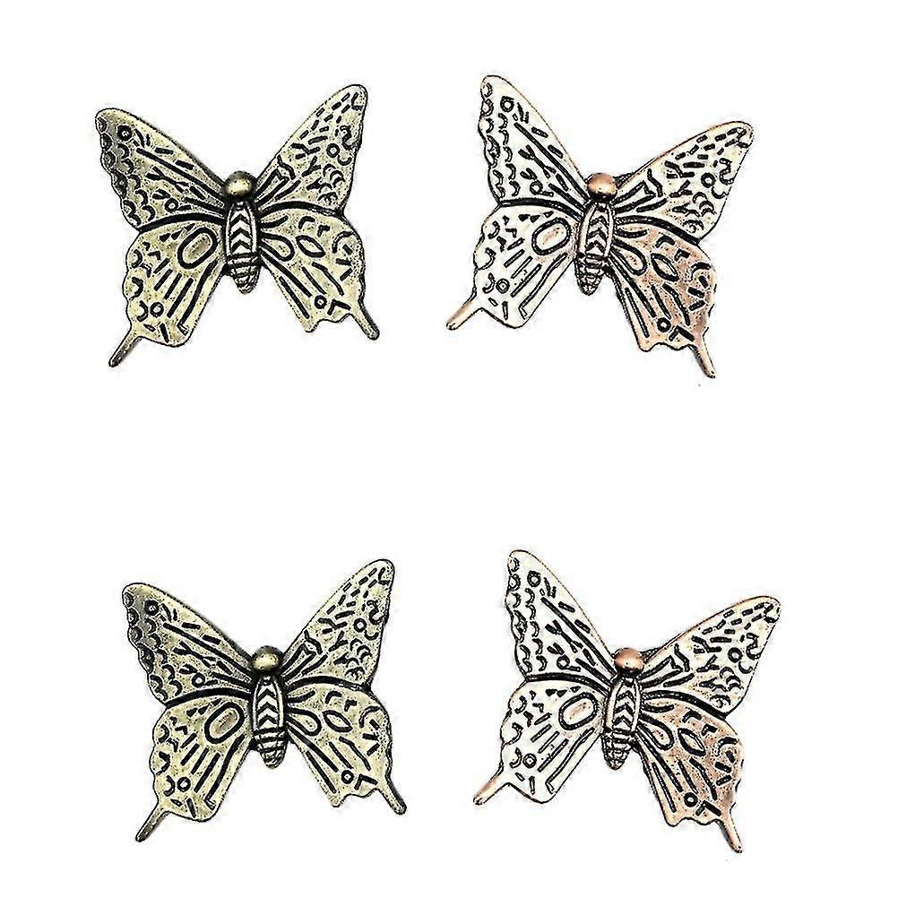 4pcs Metal Knobs Alloy Practical Durable Butterfly Shape Drawer Knobs Door Handle For Cabinet Furnit