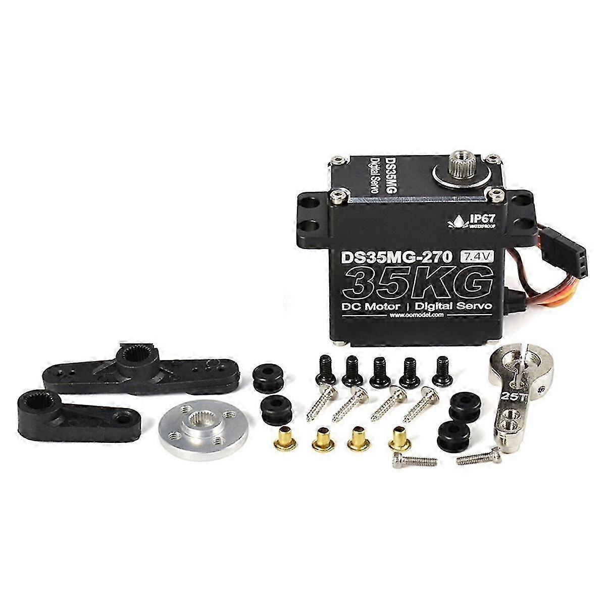 35KG wasserdichter digitaler RC-Servomotor mit hohem Drehmoment Metallgetriebe für RC-Autos und Roboter, 270 Grad