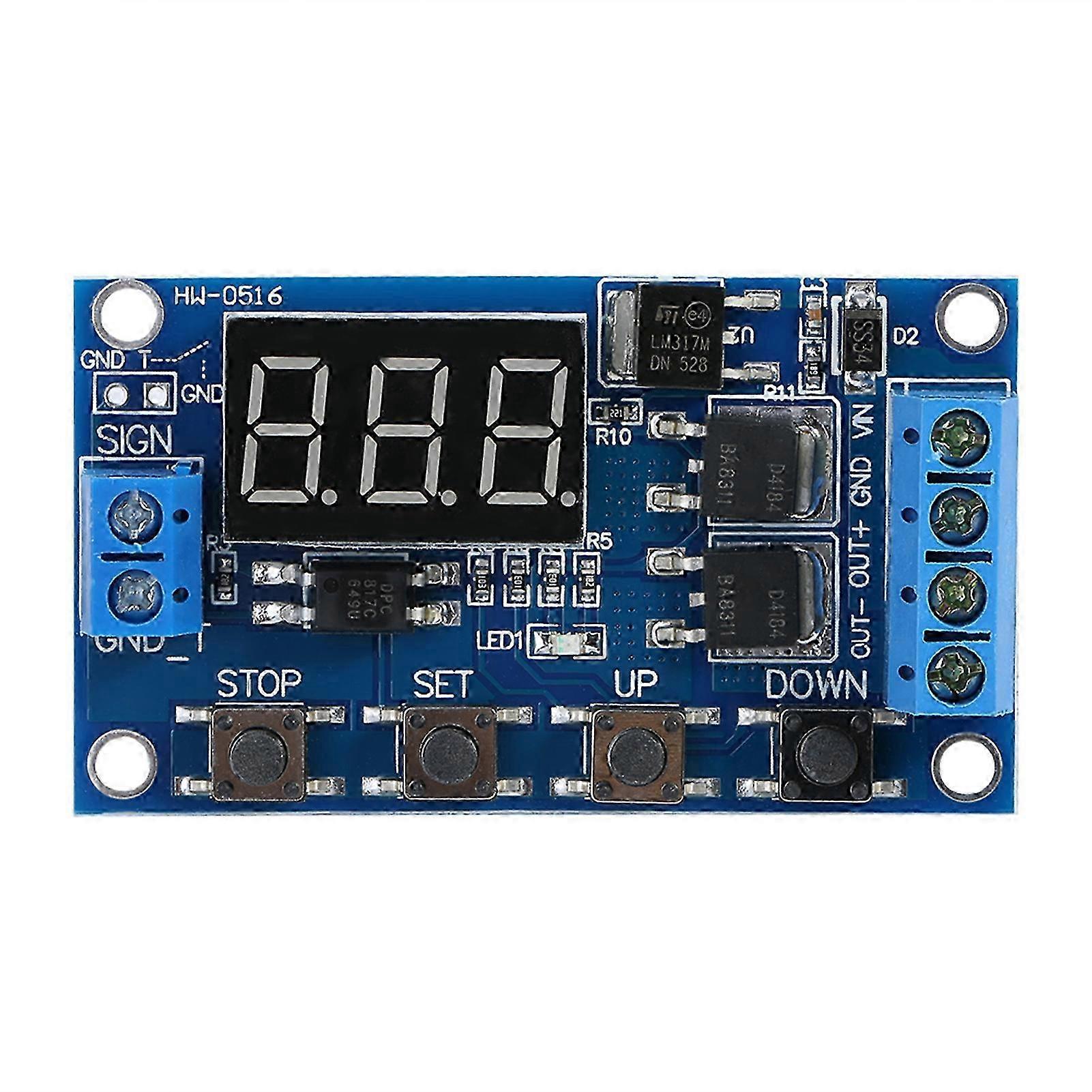 5V--36V Trigger Cycle Delay Timer Switch Relay Module with LED Display