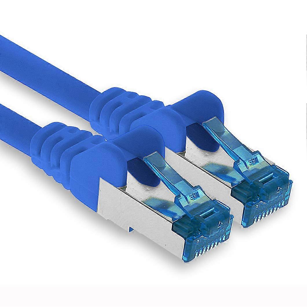 1 x 2m Ethernet, Network, LAN Cable CAT6a (modems with RJ45 input - blue)