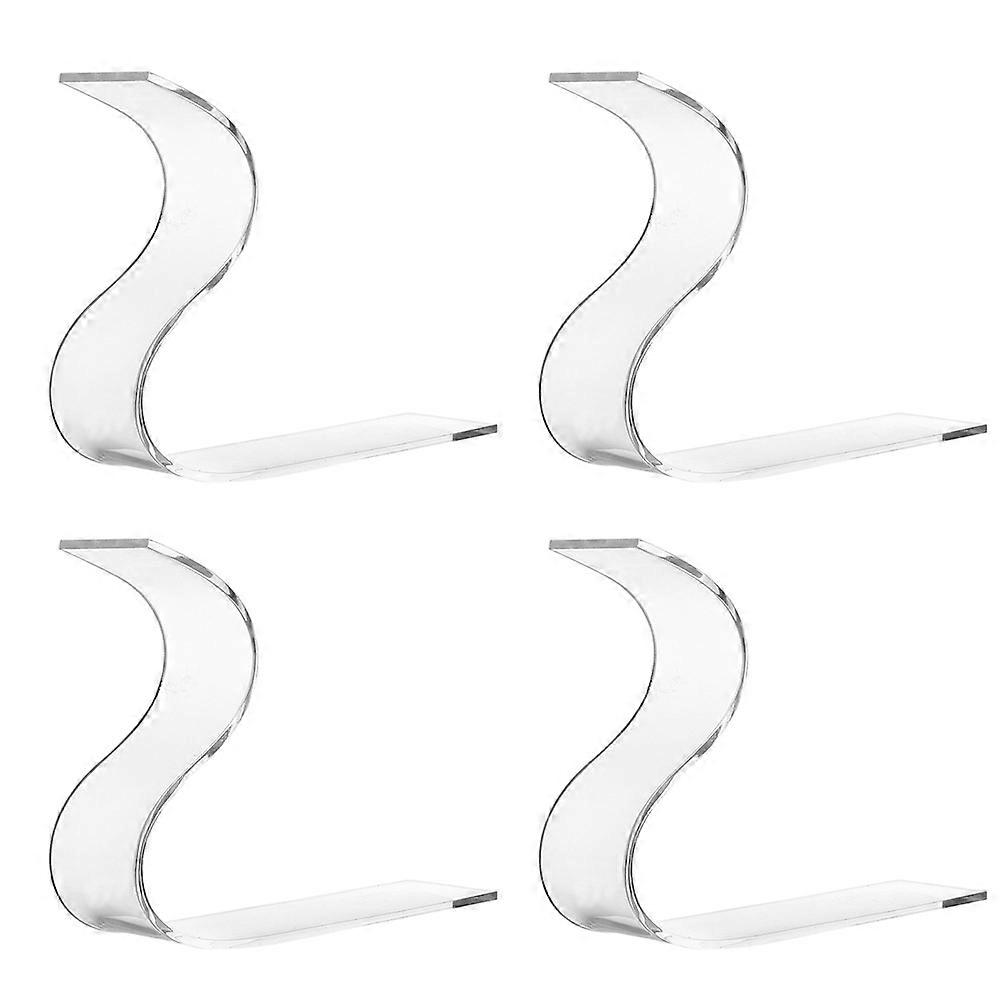 4 Pcs Clear Shoes Display Stands Display Racks Sandal Storage Stands