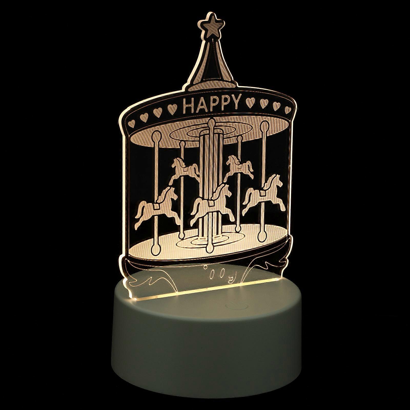 Decorative Lamp Unique Table Light Romantic Elk Modeling Appearance Transparent 1Pc