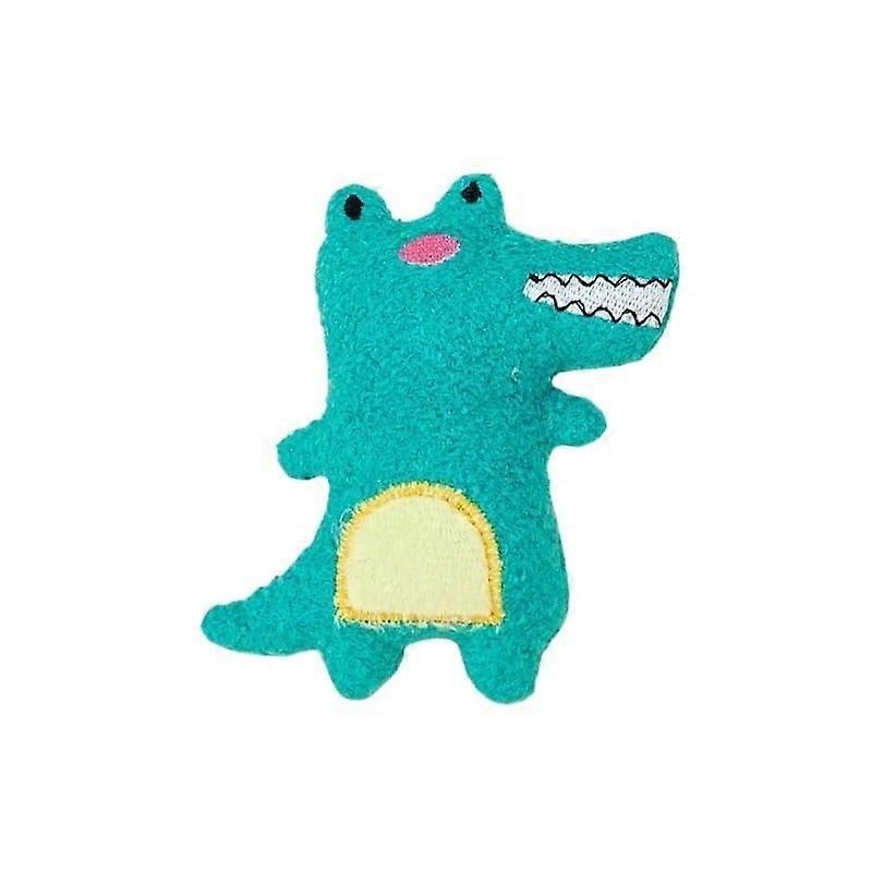 Cat toys with catnip, plush cat toys for kittens, teeth grinding, thumb cushions, chew toys, claws, thumb biters, pet accessories (Green Crocodile)