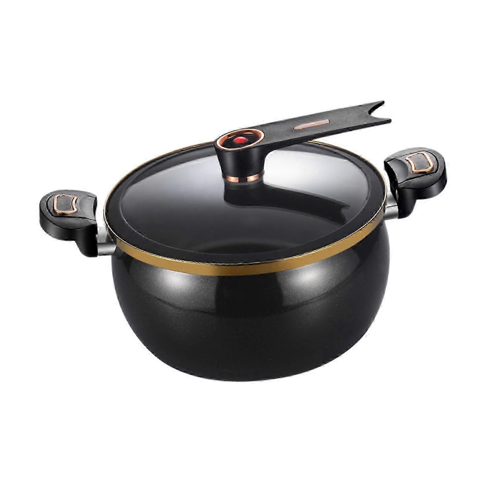 8L Non-Stick Pressure Cooker Pot, Multifunctional Sturdy Stew & Simmer Cookware with Easy-Clean Lid