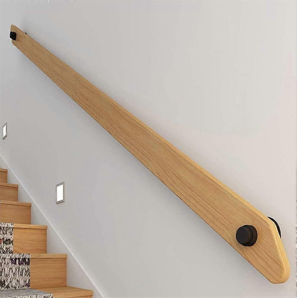 Solid pine wood staircase railing, 4 m, nonslip, durable, stylish, safety for home and commercial spaces