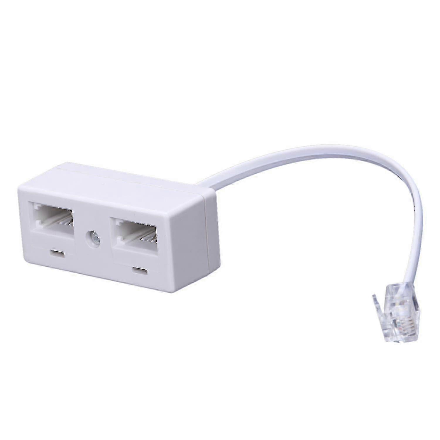 RJ11 Plug to Dual UK BT Socket Adapter