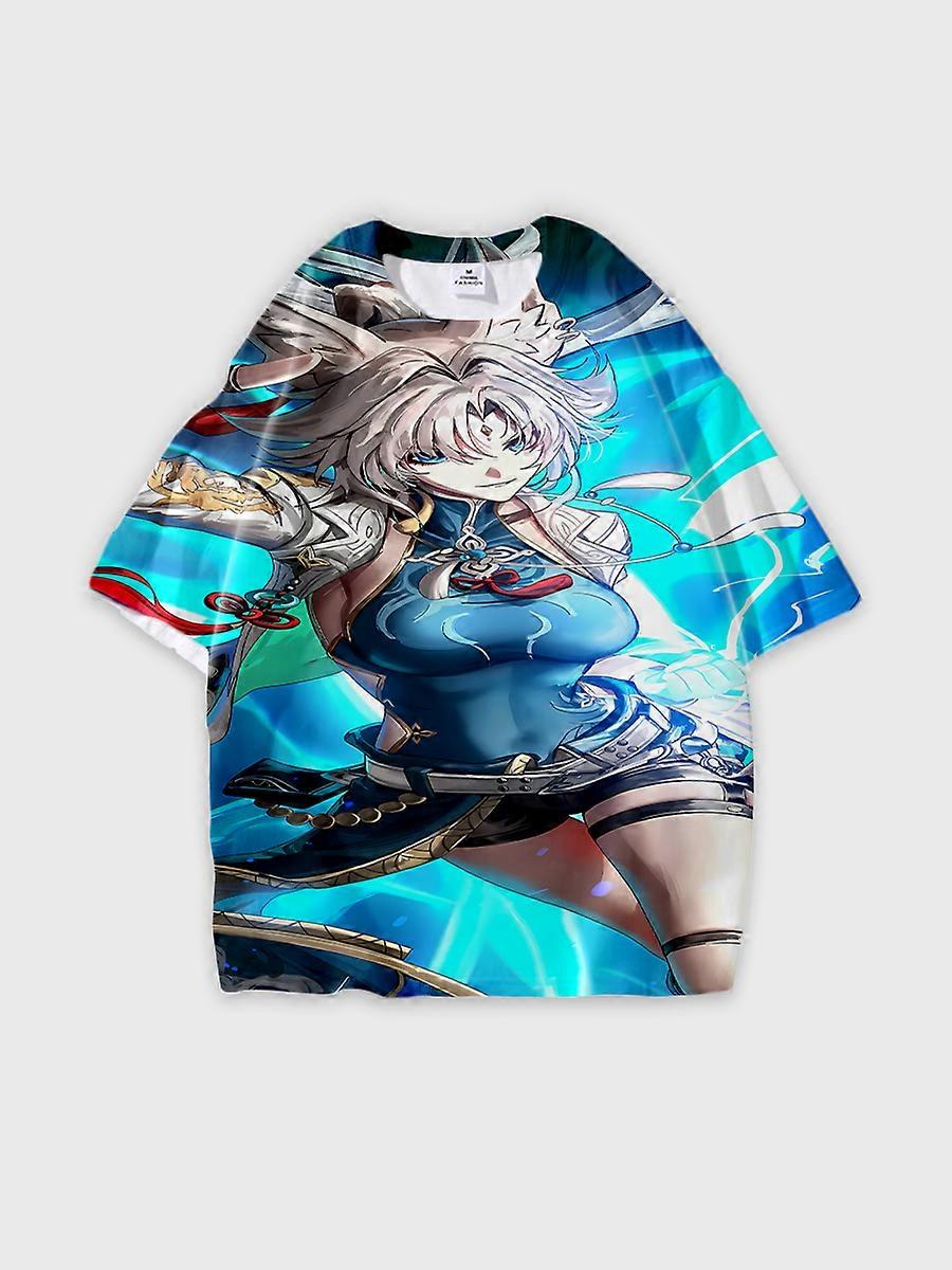 T-shirt round neck Cartoon Pattern loose short sleeve JW5782