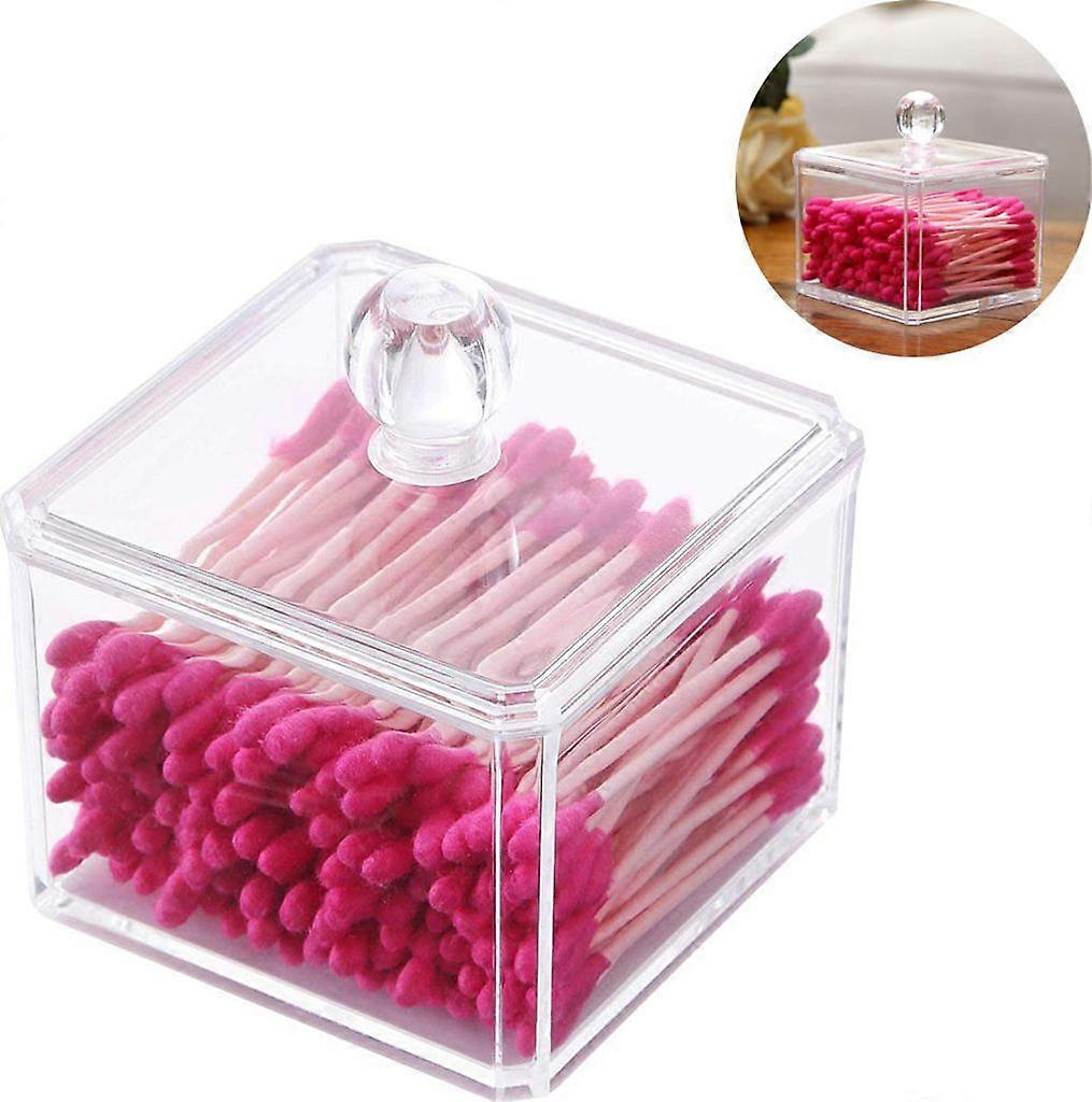 Cotton swab storage box makeup storage box transparent cover cotton swab storage box