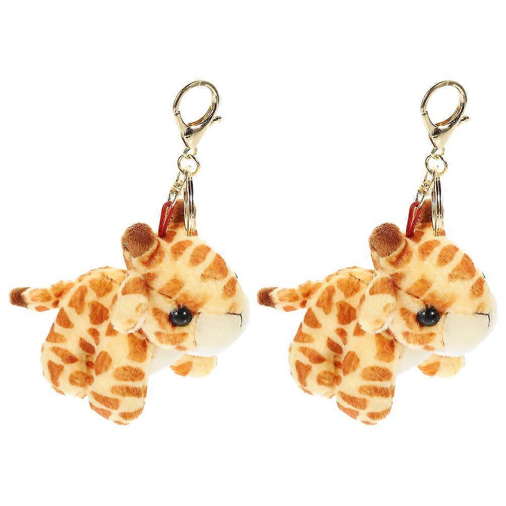 Backpack Keychain Giraffe Key Ring Cute Design Keychain Pendant 2Pcs