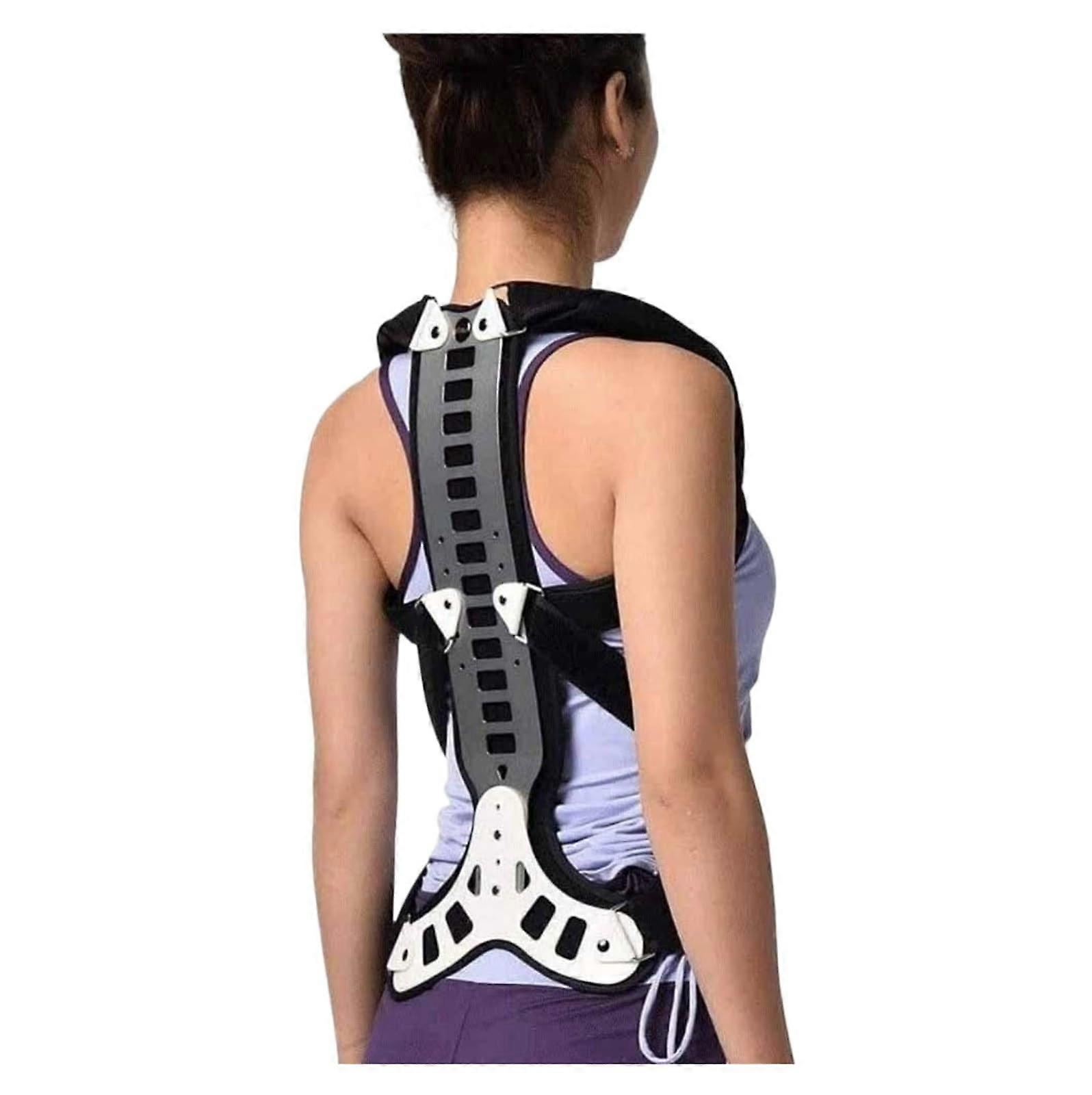 Posture Corrector Back Support Belt With Shoulder Straps Waist And Lower Back Support Size S Black