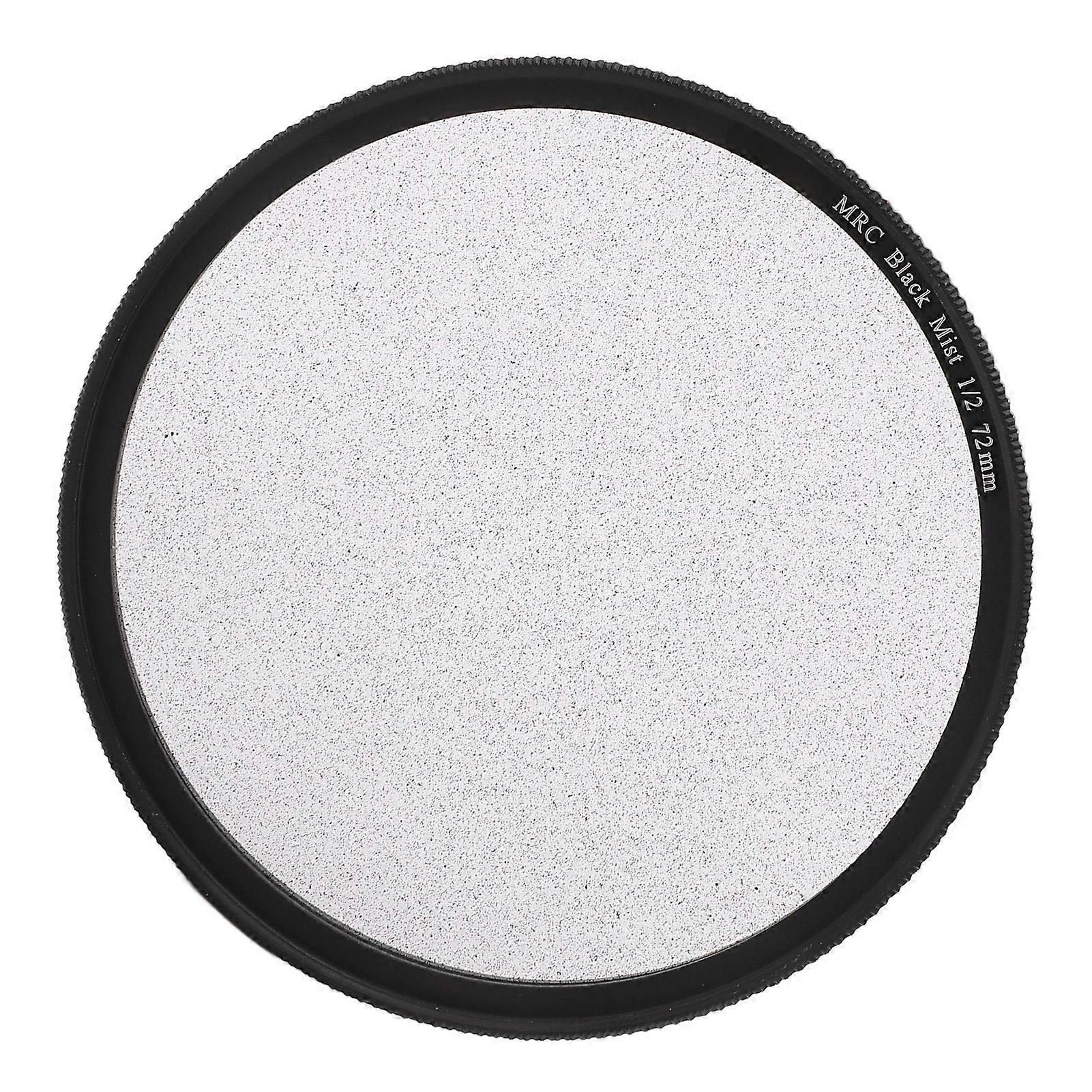 Black Mist Filter 1/2 Portrait Soft Diffuser Focus Camera Lens Filter Scratch Resistant for Video Vlog Photography 72mm 