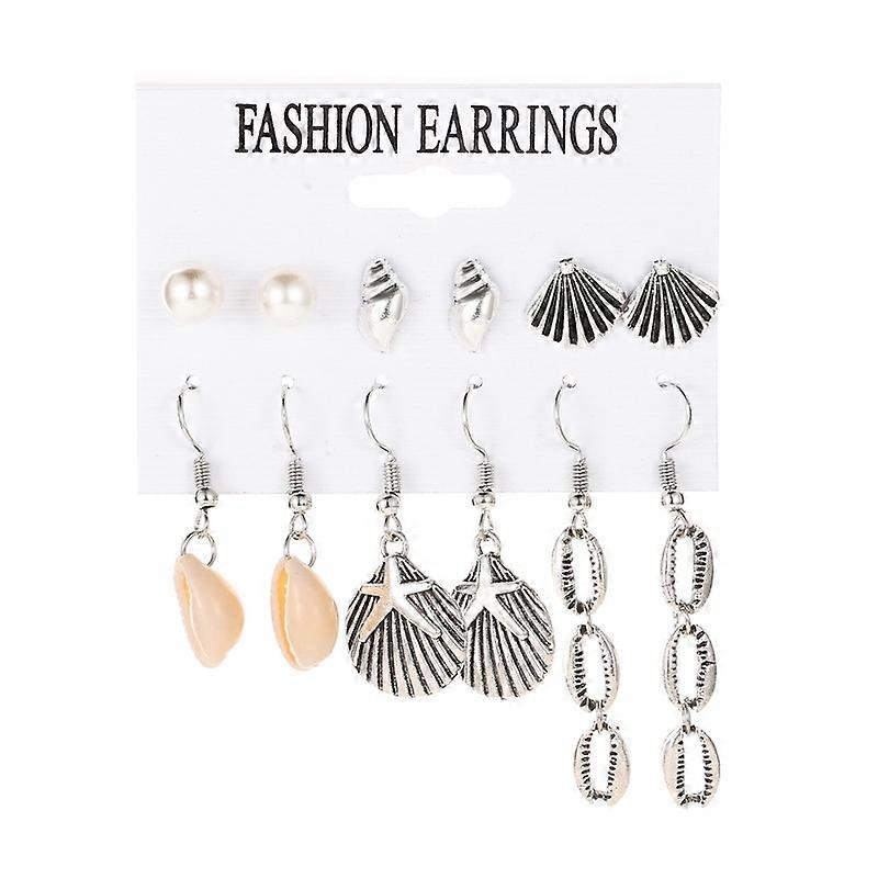 Geometric Earrings Set KC Gold Alloy Stud Drop Dangle