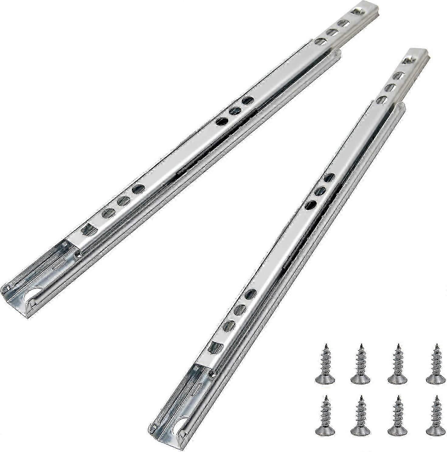 Suiwotin 9.7 Inch Drawer Slides, Metal Drawer Slide, Small Drawer Rails, Ball Bearing Two Way Slide Track Rail, Pack of 2 (0.7" Wide)