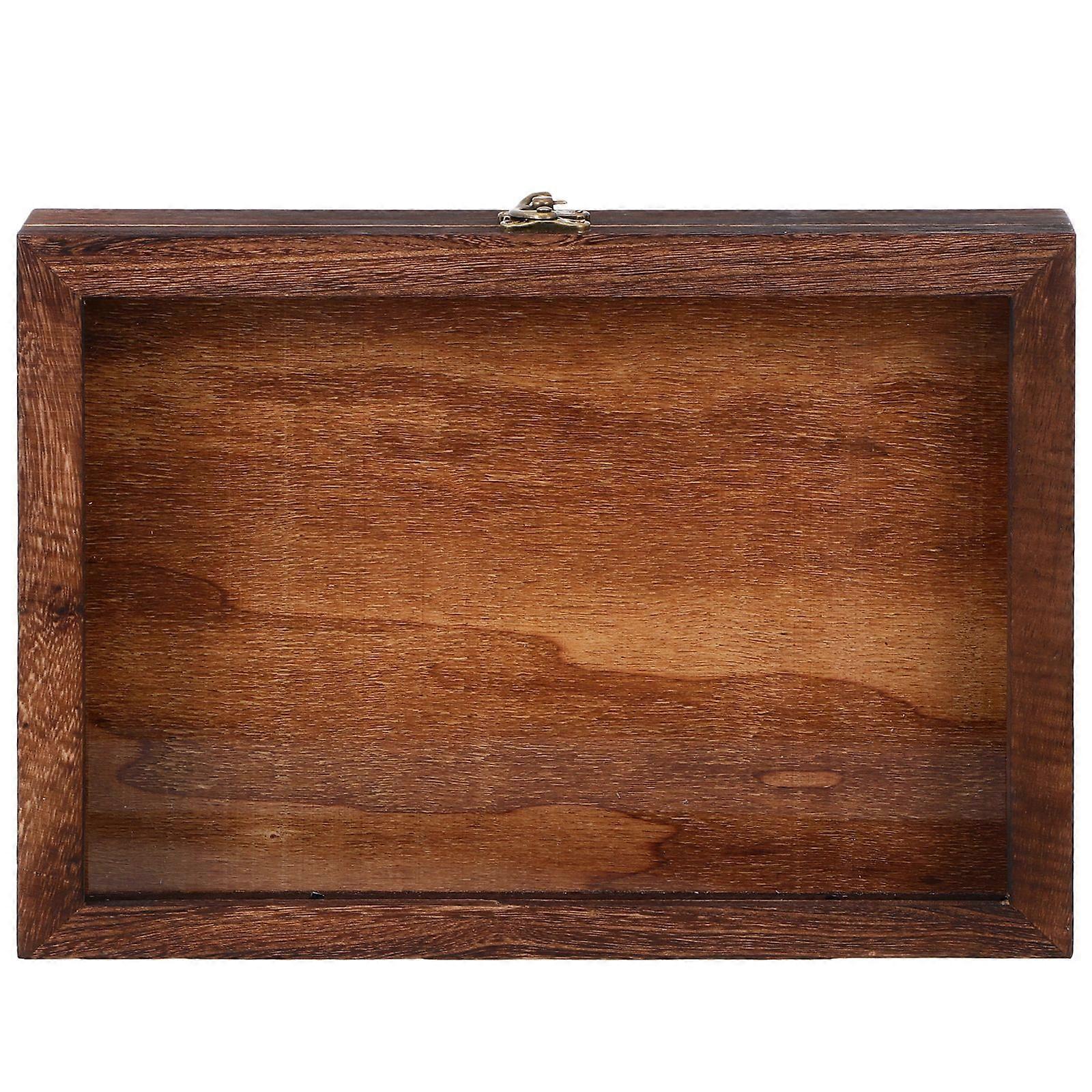 1 Stück Clamshell-Probenkasten Holzproben-Display-Box für zu Hause