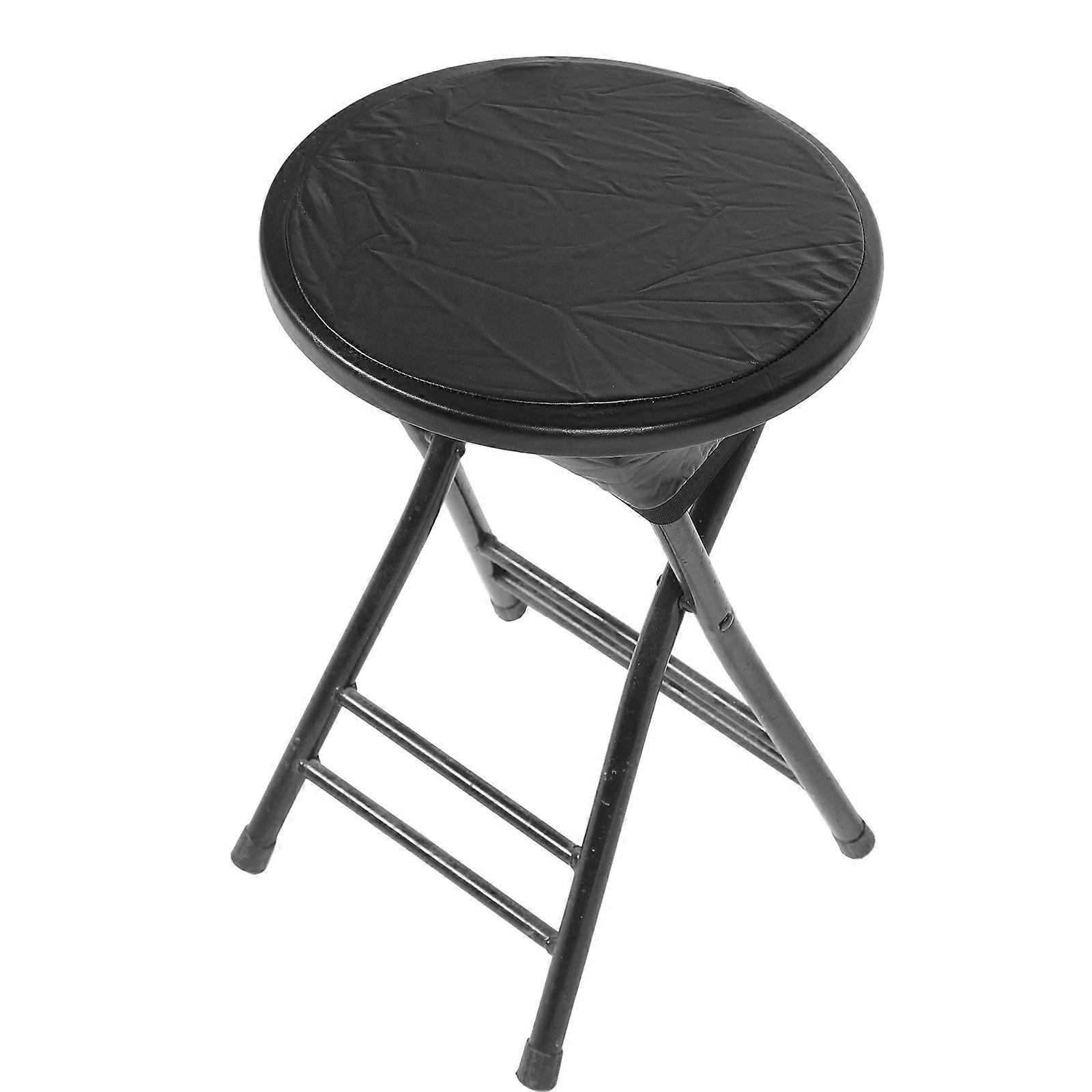 Black Waterproof Bar Stool Cover for Round Stools Elastic Stretch