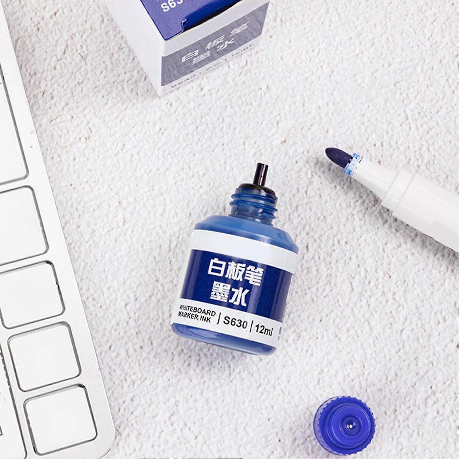 12ml Whiteboard Pen Refill Ink Durable Long Lasting Whiteboard Marker Ink for Home School Pure Blue